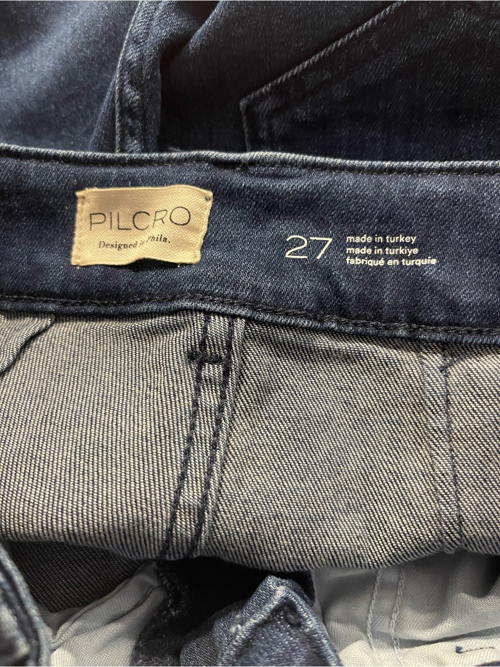 NWOT Pilcro Wide-Leg skipper Jeans in Dark Indigo - Picture 6 of 12
